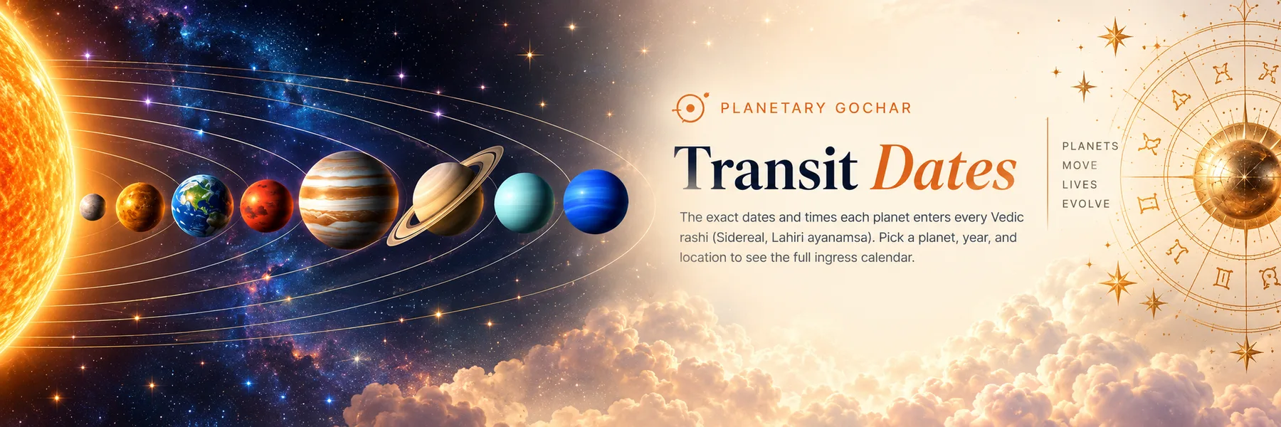 Planetary Gochar - Transit Dates